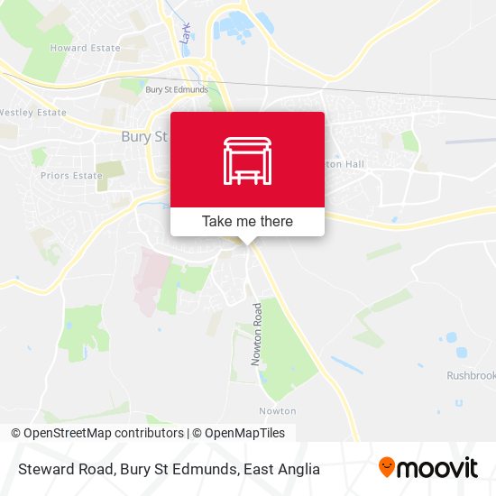 Steward Road, Bury St Edmunds map