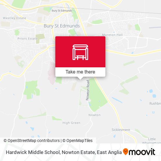 Hardwick Middle School, Nowton Estate map
