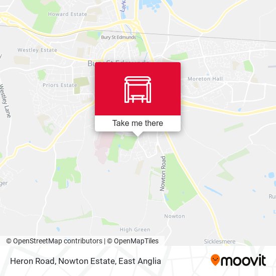 Heron Road, Nowton Estate map