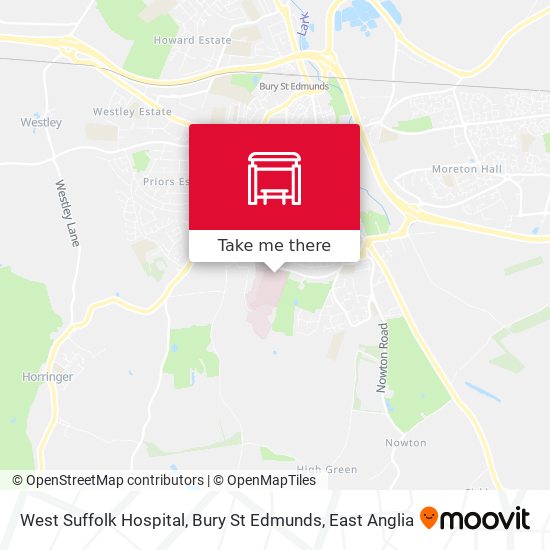 West Suffolk Hospital, Bury St Edmunds map