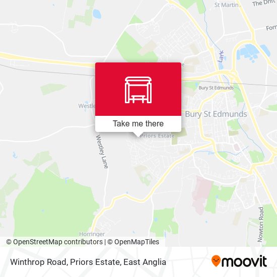 Winthrop Road, Priors Estate map