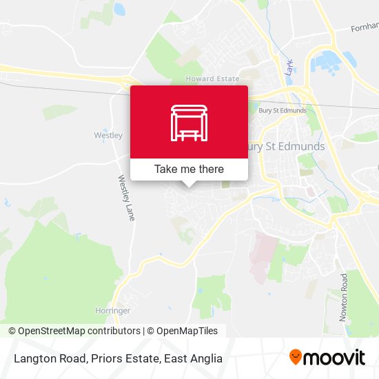Langton Road, Priors Estate map