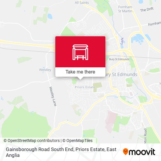 Gainsborough Road South End, Priors Estate map