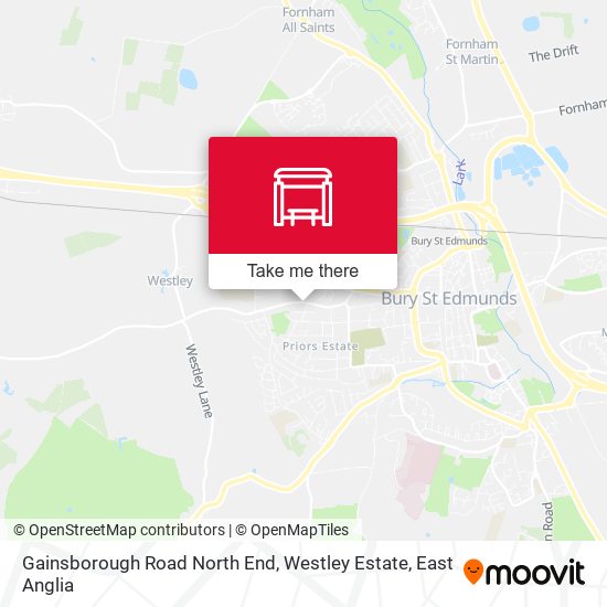 Gainsborough Road North End, Westley Estate map