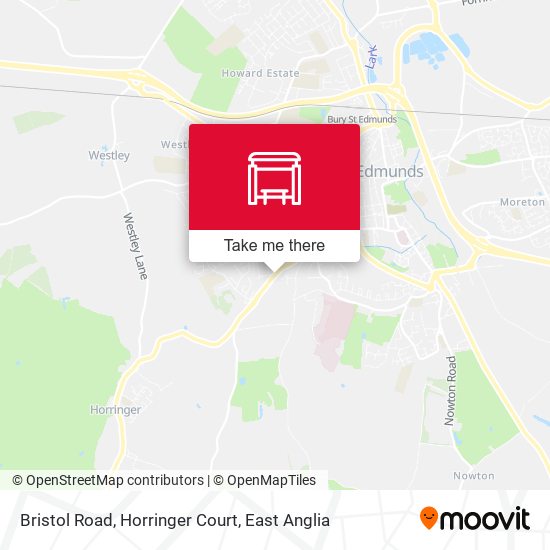 Bristol Road, Horringer Court map