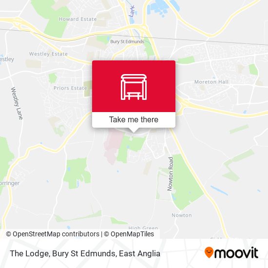 The Lodge, Bury St Edmunds map