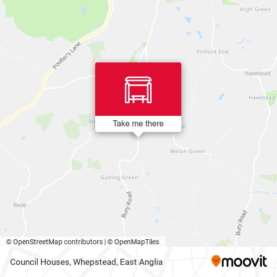 Council Houses, Whepstead map