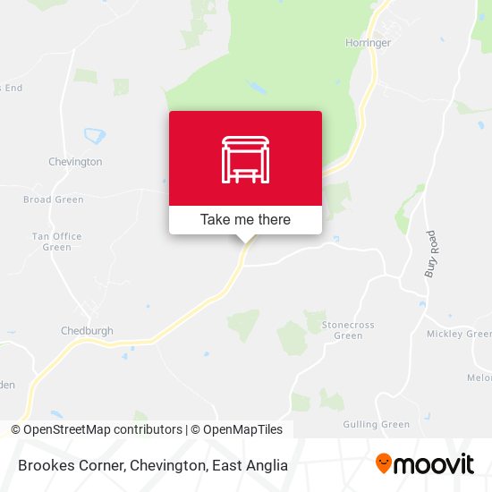 Brookes Corner, Chevington map