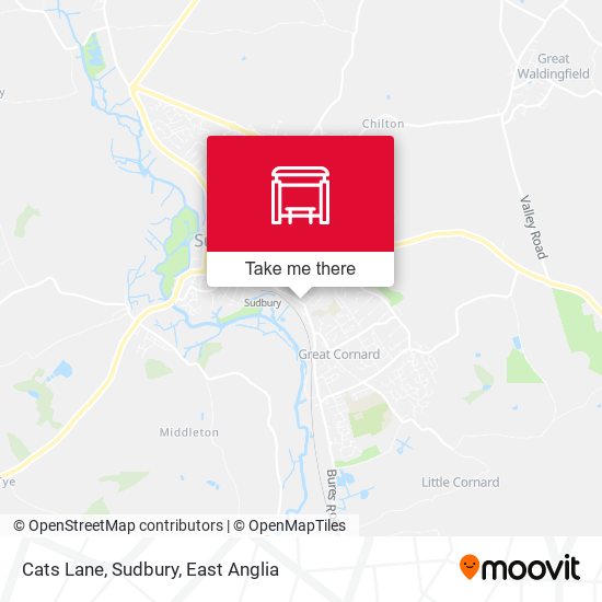 Cats Lane, Sudbury map