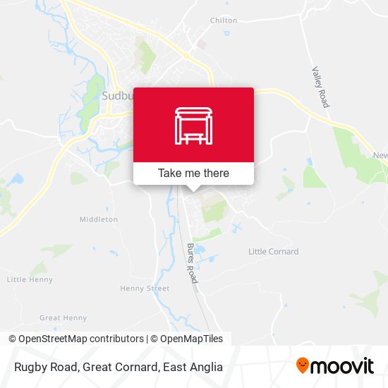 Rugby Road, Great Cornard map