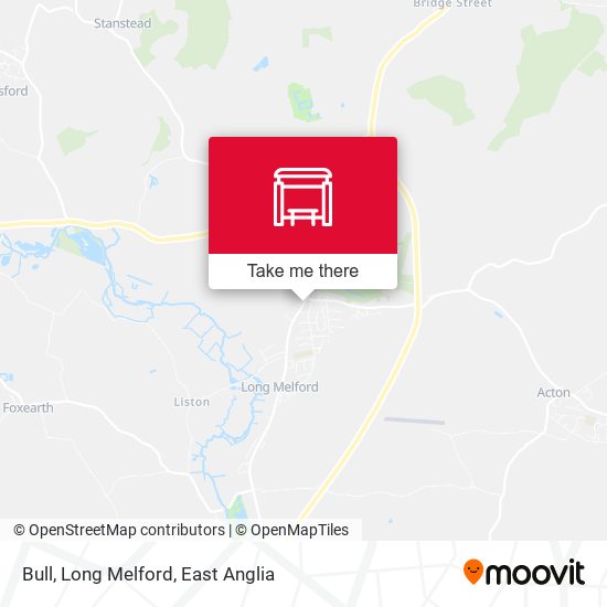 Bull, Long Melford map