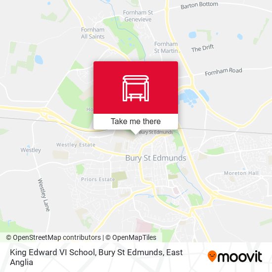 King Edward VI School, Bury St Edmunds map