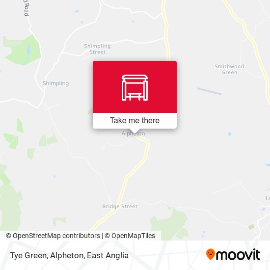 Tye Green, Alpheton map