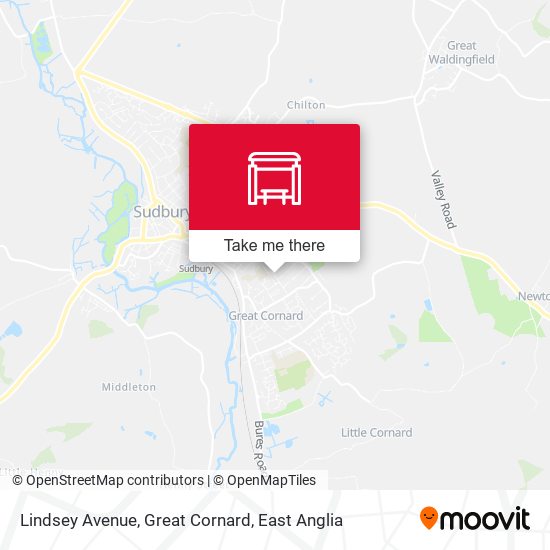 Lindsey Avenue, Great Cornard map