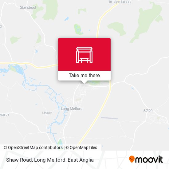 Shaw Road, Long Melford map