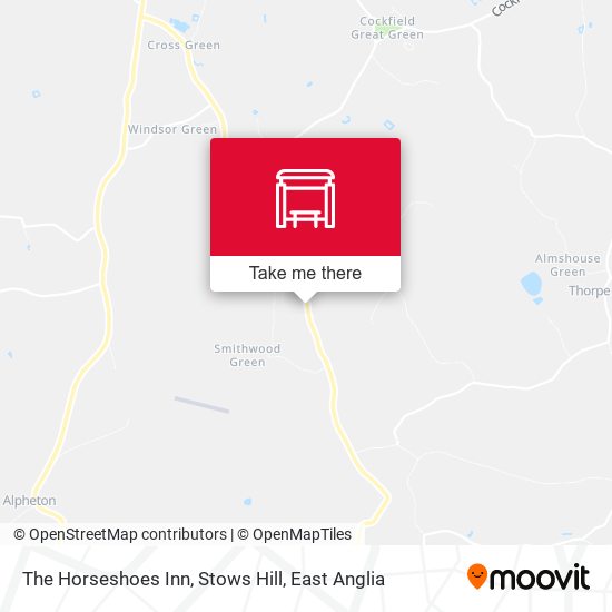 The Horseshoes Inn, Stows Hill map