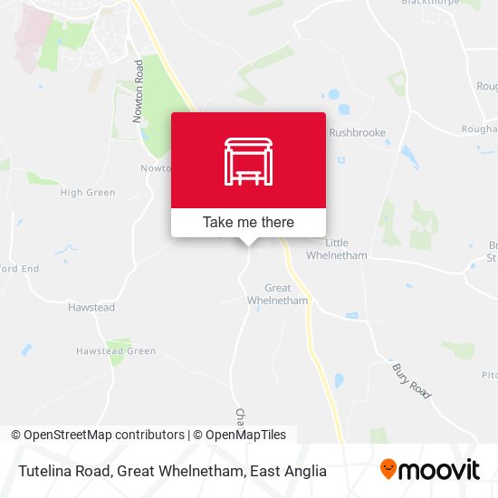 Tutelina Road, Great Whelnetham map