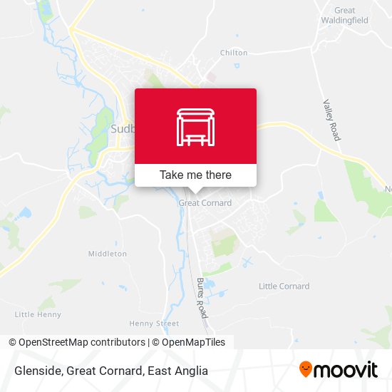 Glenside, Great Cornard map