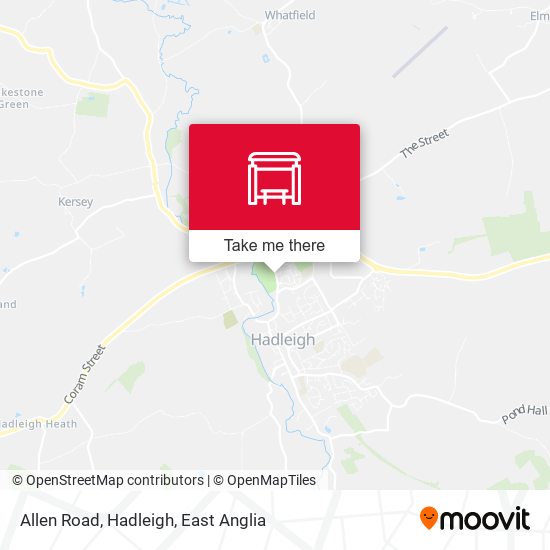 Allen Road, Hadleigh map
