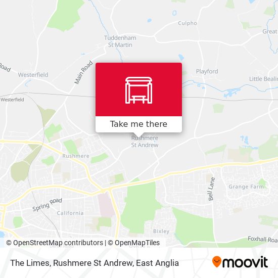 The Limes, Rushmere St Andrew map