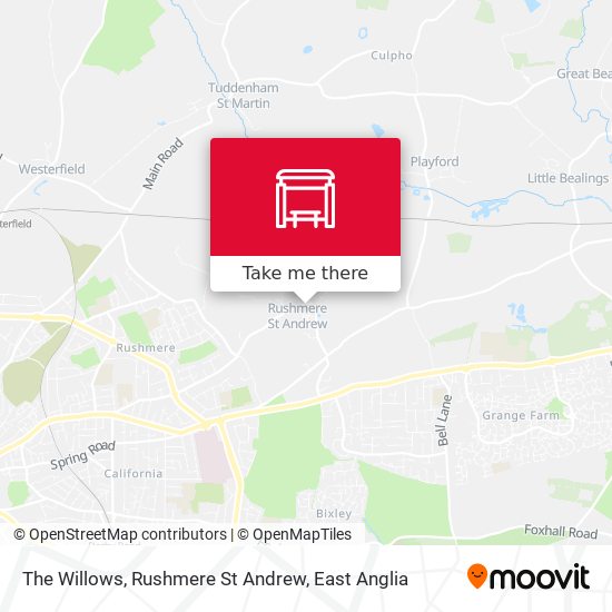 The Willows, Rushmere St Andrew map