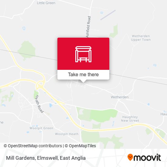 Mill Gardens, Elmswell map