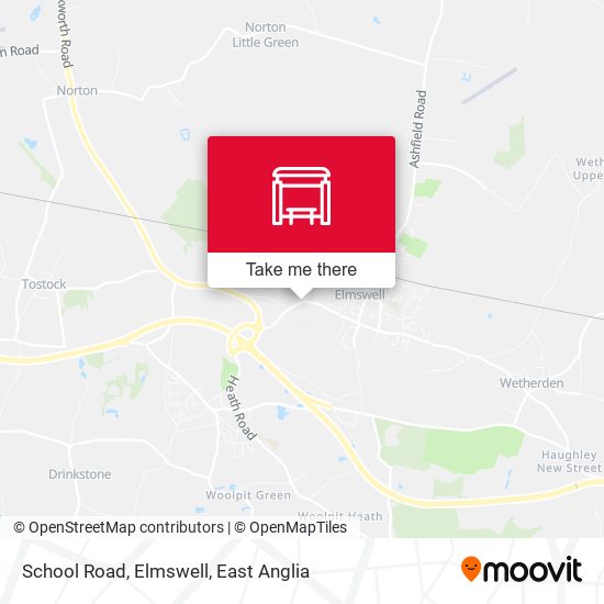 School Road, Elmswell map