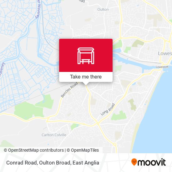 Conrad Road, Oulton Broad map