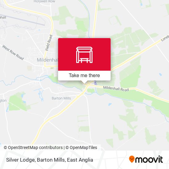 Silver Lodge, Barton Mills map