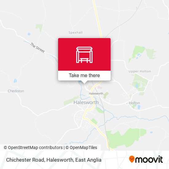 Chichester Road, Halesworth map