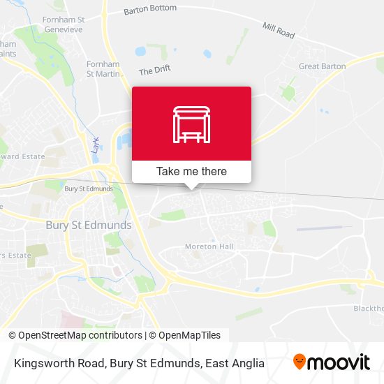 Kingsworth Road, Bury St Edmunds map