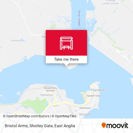 Bristol Arms, Shotley Gate map