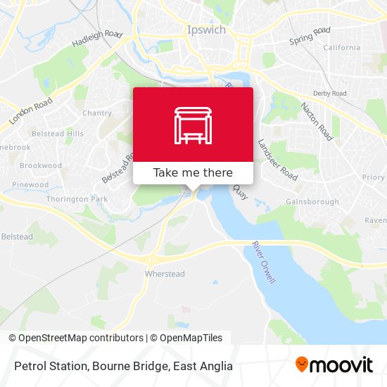 Petrol Station, Bourne Bridge map