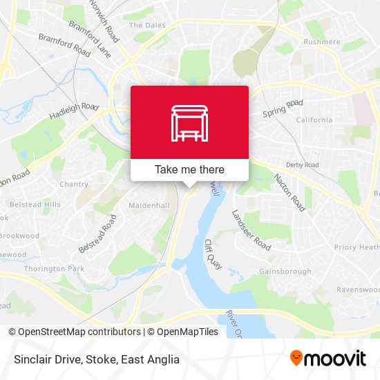 Sinclair Drive, Stoke map