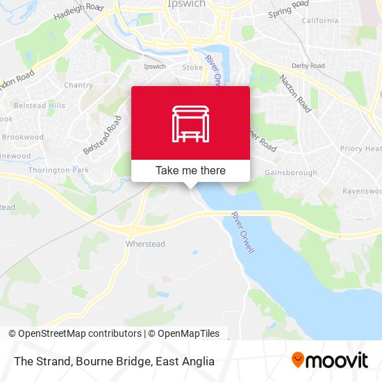 The Strand, Bourne Bridge map