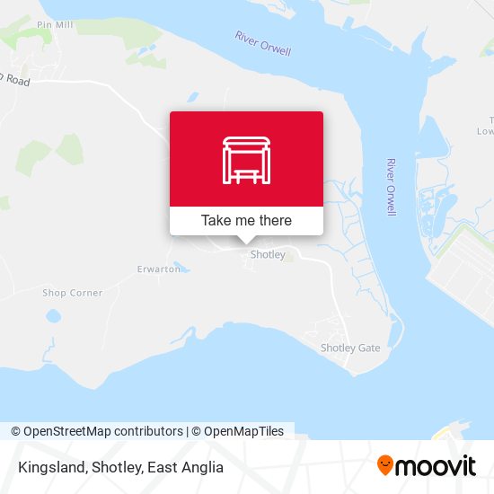 Kingsland, Shotley map