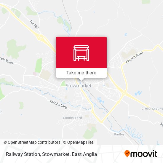 Railway Station, Stowmarket map