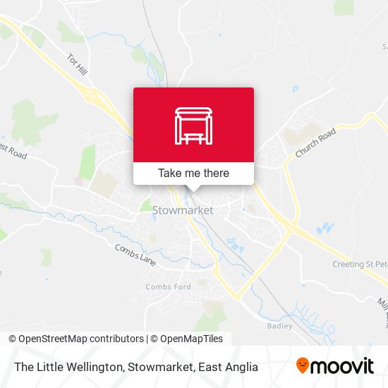The Little Wellington, Stowmarket map