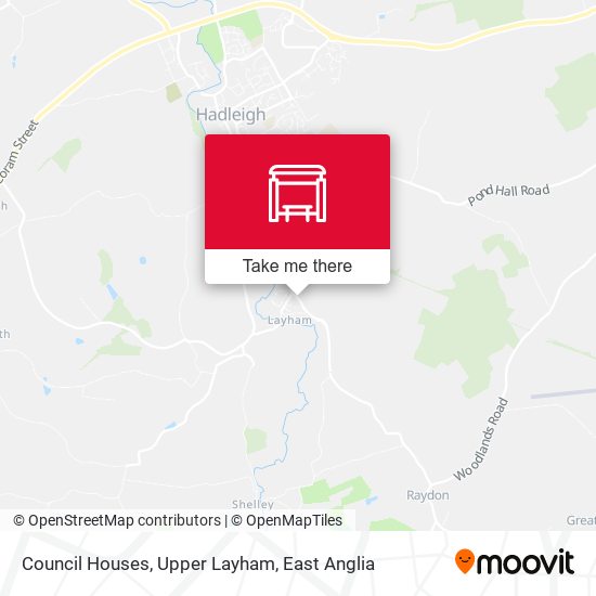 Council Houses, Upper Layham map