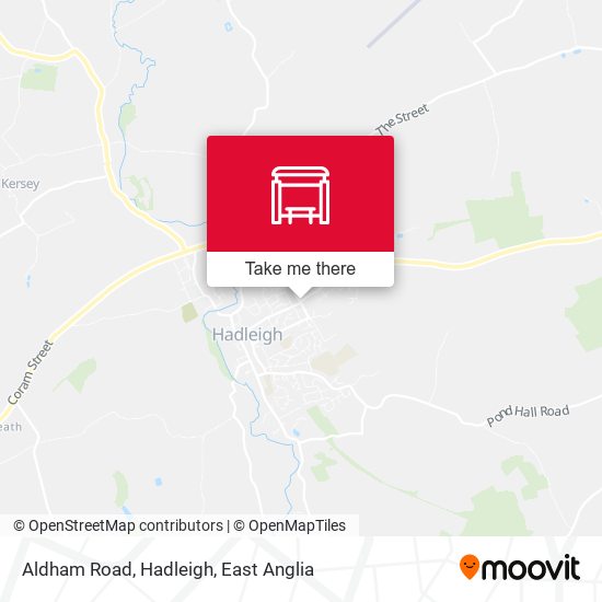 Aldham Road, Hadleigh map