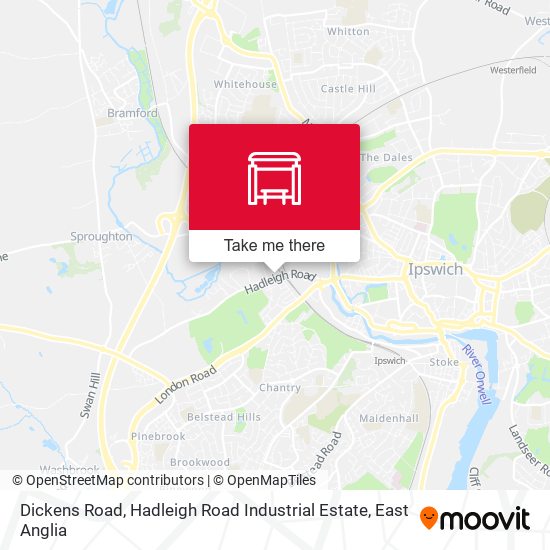 Dickens Road, Hadleigh Road Industrial Estate map