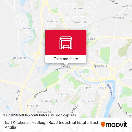 Earl Kitchener, Hadleigh Road Industrial Estate map