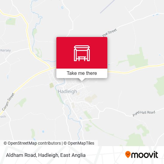 Aldham Road, Hadleigh map