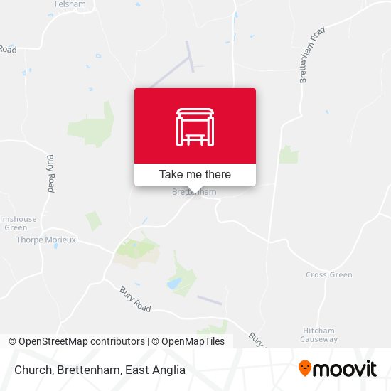 Church, Brettenham map