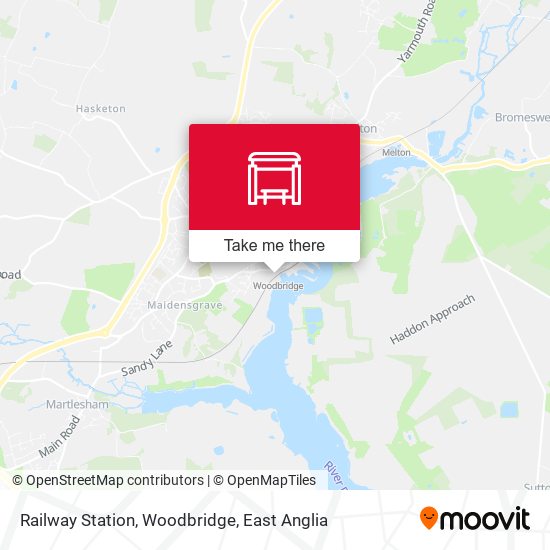 Railway Station, Woodbridge map
