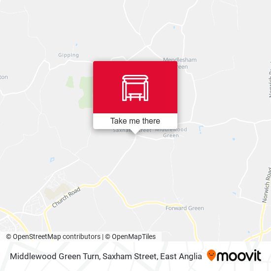 Middlewood Green Turn, Saxham Street map