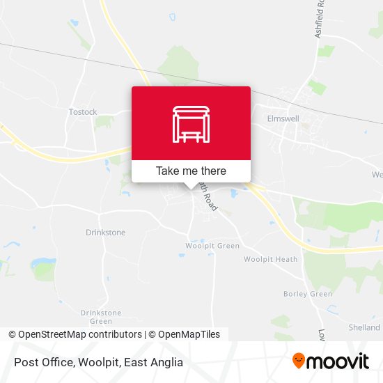 Post Office, Woolpit map