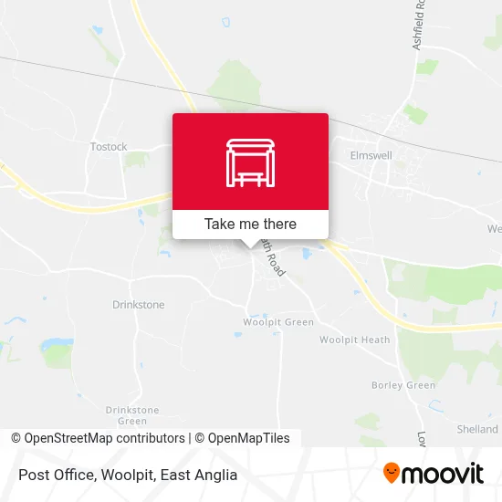 Post Office, Woolpit map