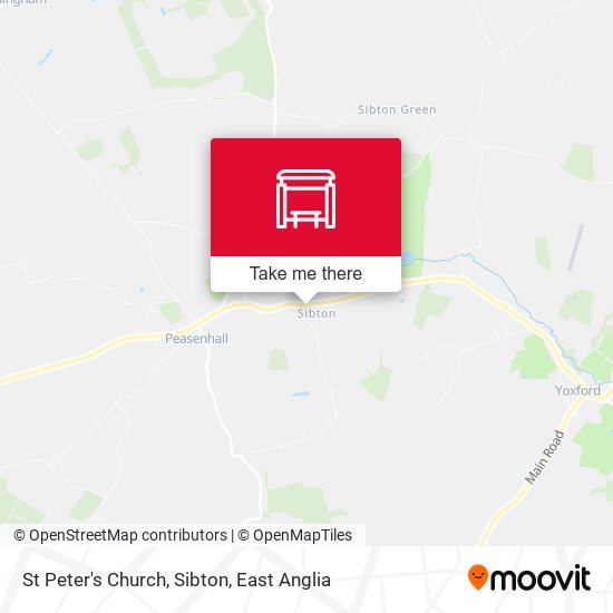St Peter's Church, Sibton map