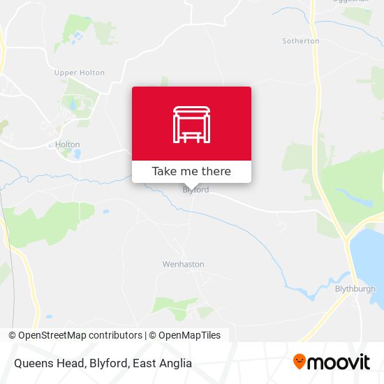 Queens Head, Blyford map